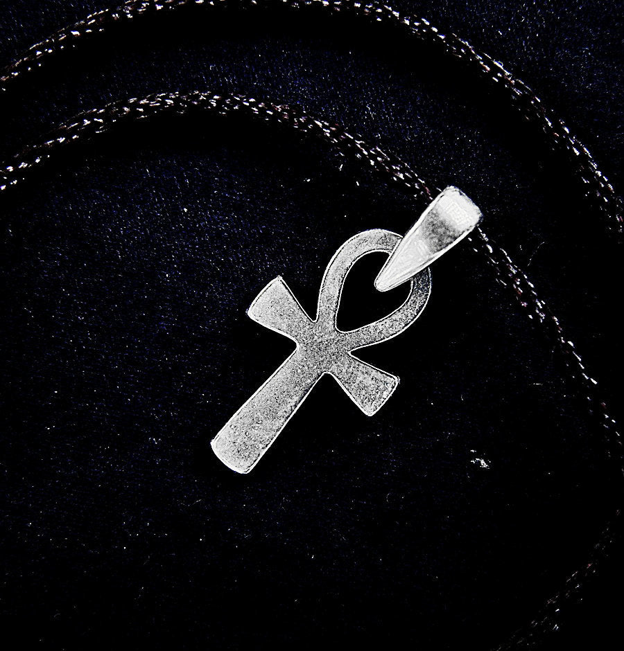 Ankh Egyptian cross pendant, sterling silver