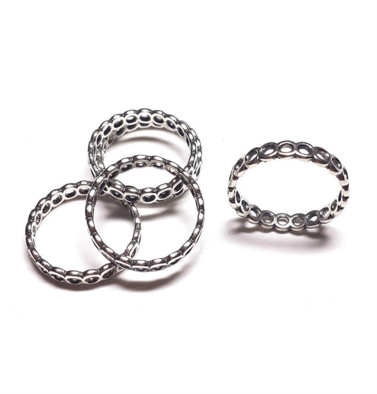 Modular ring, sterling silver