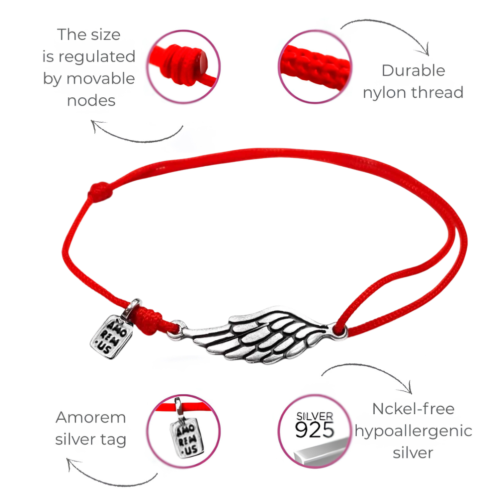Second Wing Bracelet — 925 sterling silver bracelet with meaning, gift-ready by Amorem