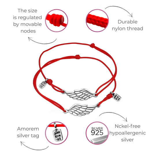 Paired Wings Bracelet, sterling silver