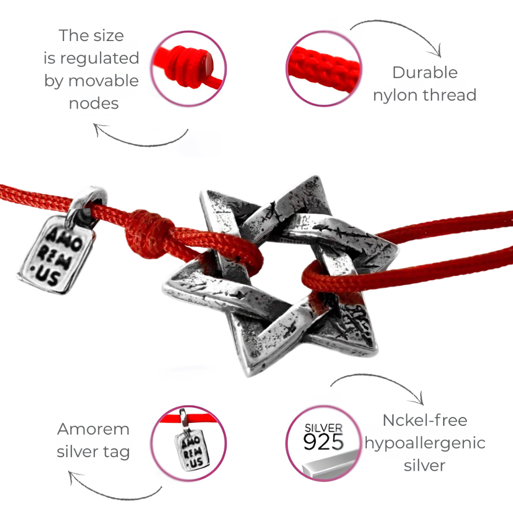 Star of David Bracelet — 925 sterling silver bracelet with meaning, gift-ready by Amorem