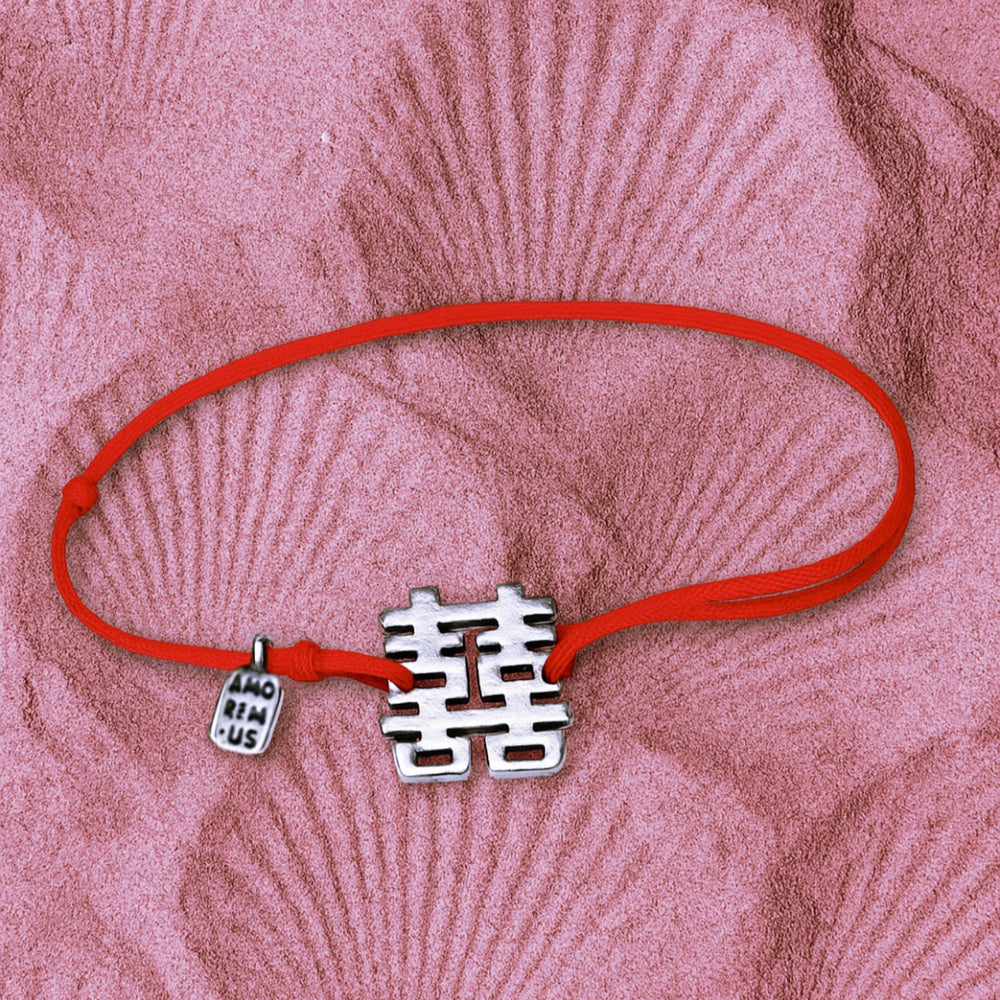 Double Happiness Bracelet — 925 sterling silver bracelet with meaning, gift-ready by Amorem