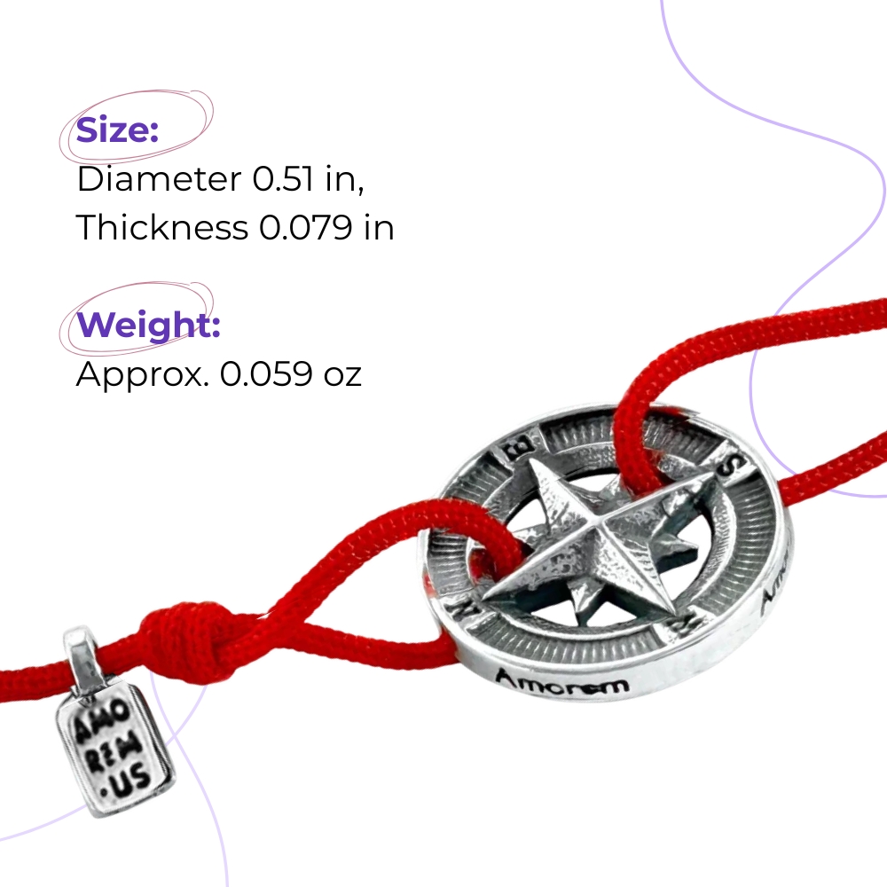 Compass Bracelet — 925 sterling silver bracelet with meaning, gift-ready by Amorem