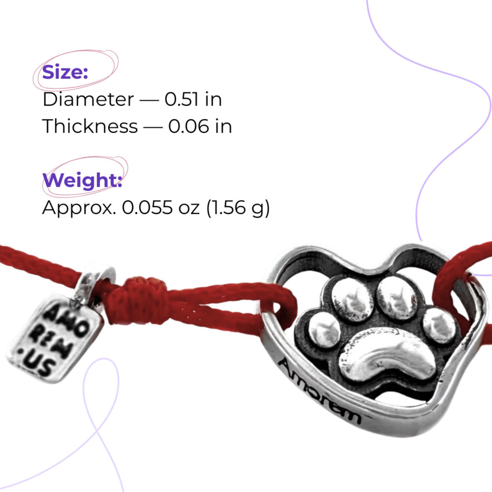 Paw Print Bracelet — 925 sterling silver bracelet with meaning, gift-ready by Amorem