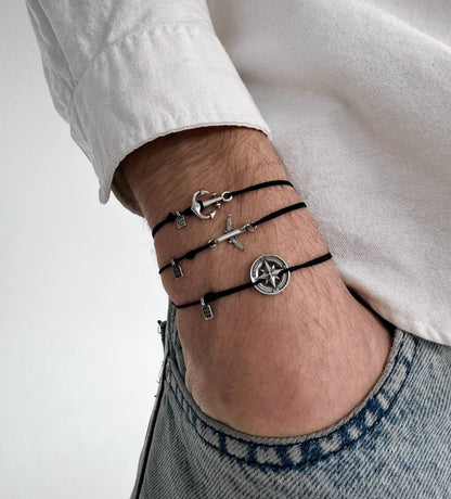 Compass bracelet, silver 925