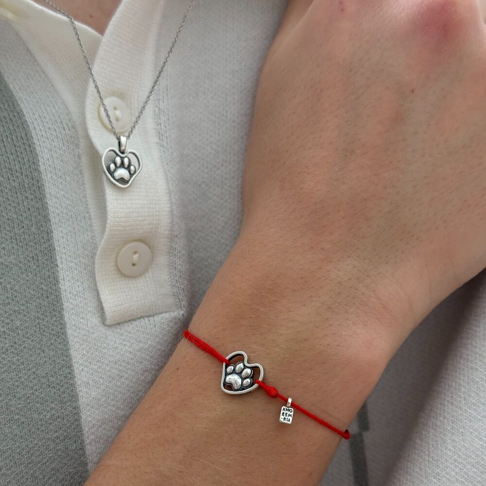 Paw Print Bracelet — 925 sterling silver bracelet with meaning, gift-ready by Amorem
