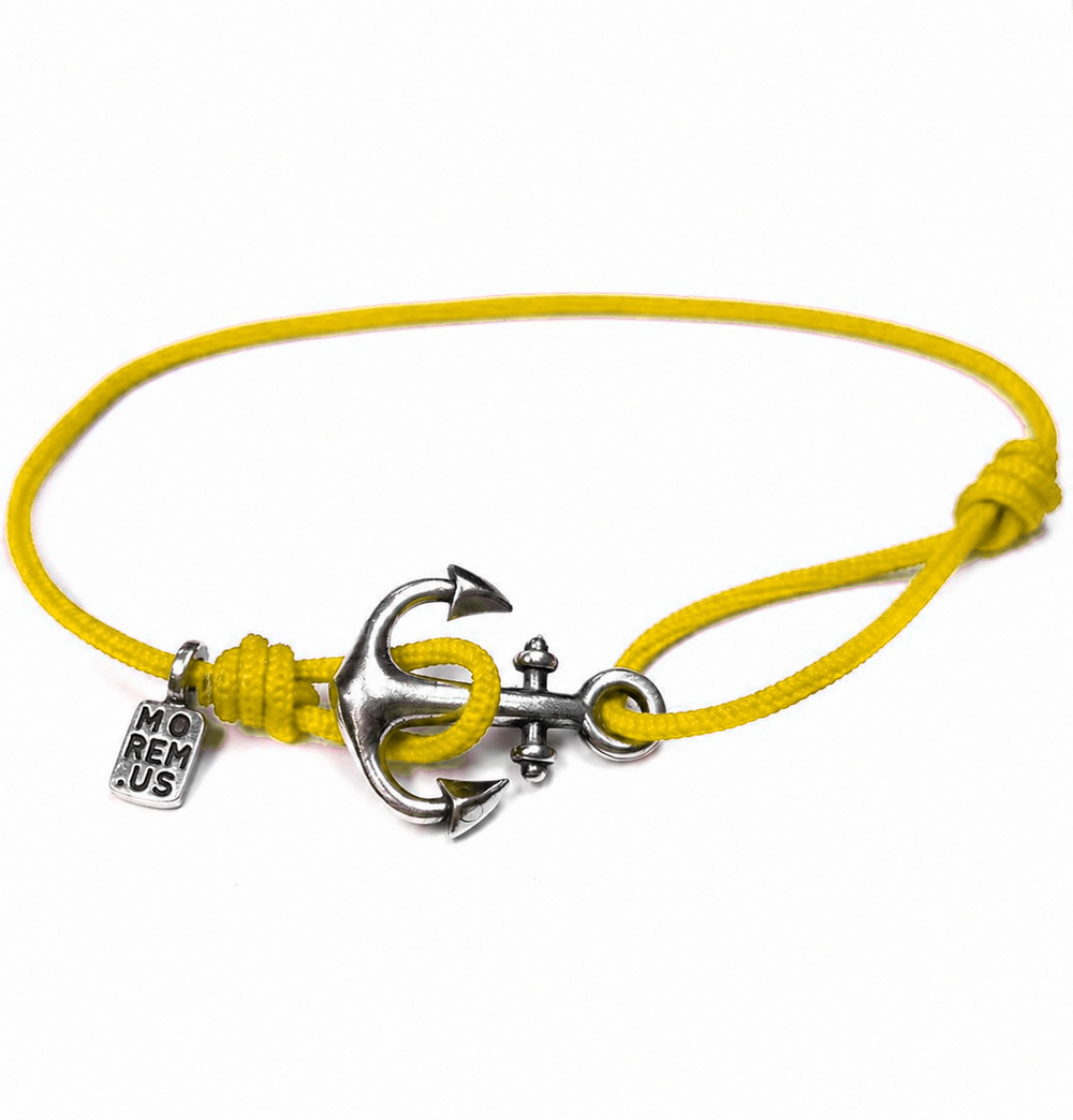 Anchor Bracelet — Yellow thread, sterling silver 925