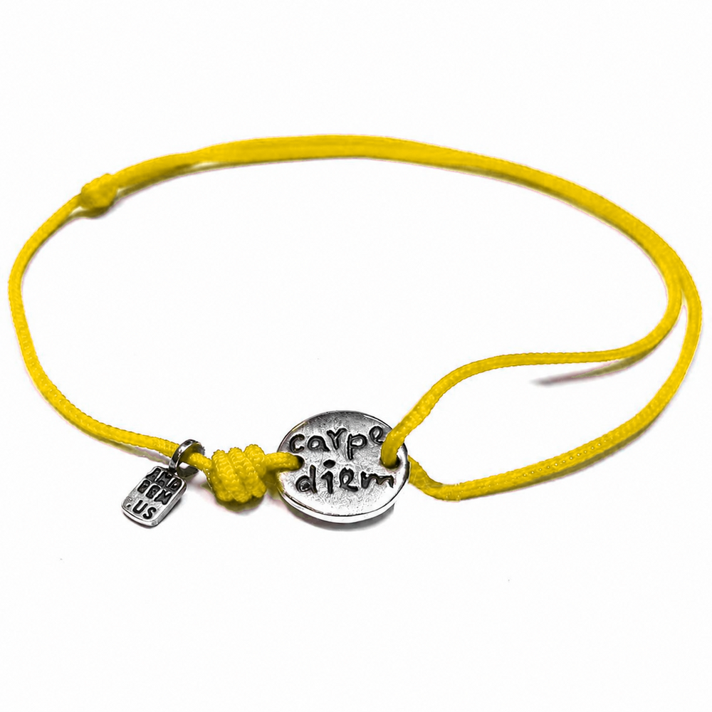 Carpe Diem Bracelet — Yellow thread, sterling silver 925