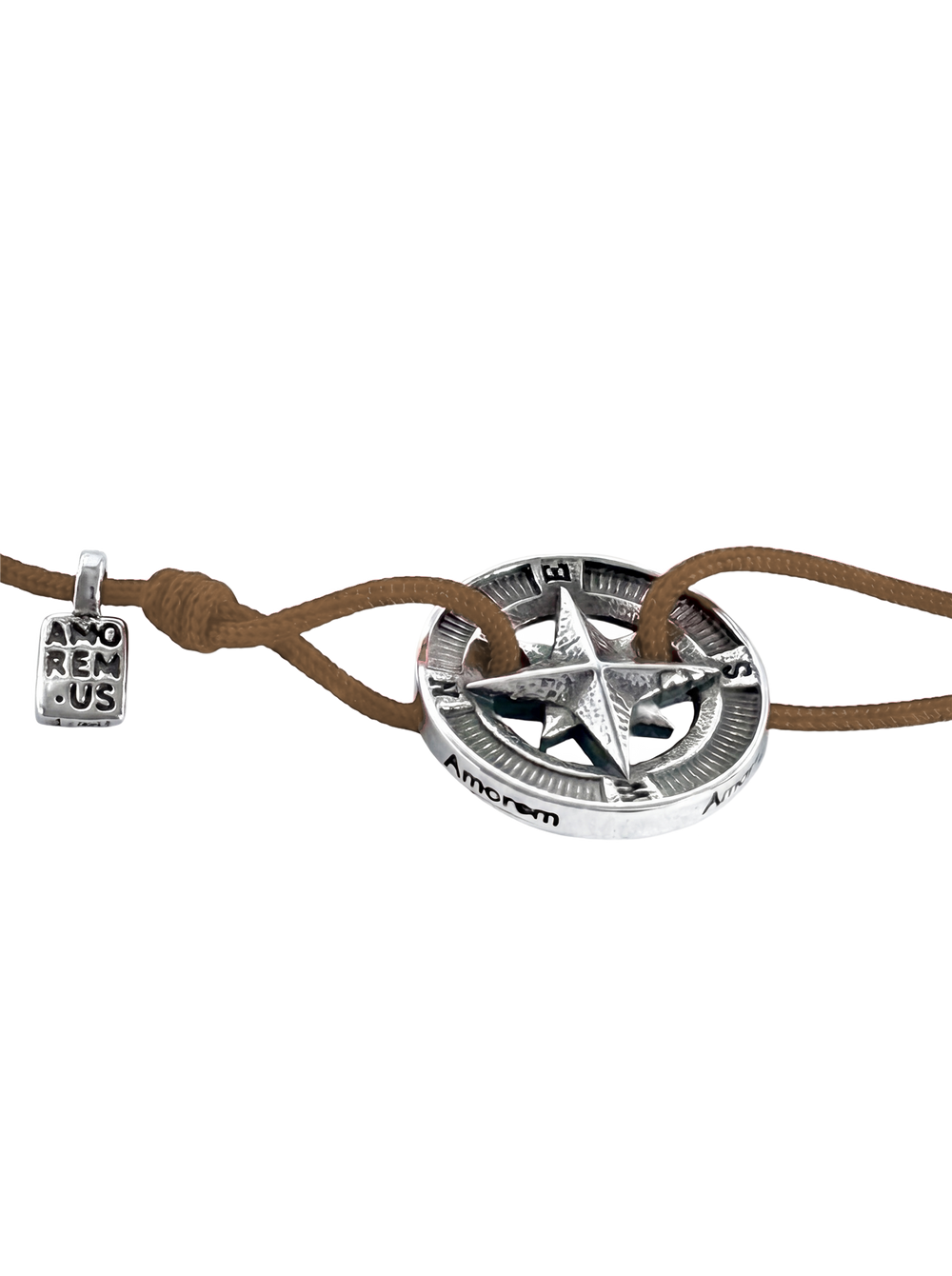 Compass Bracelet — Brown thread