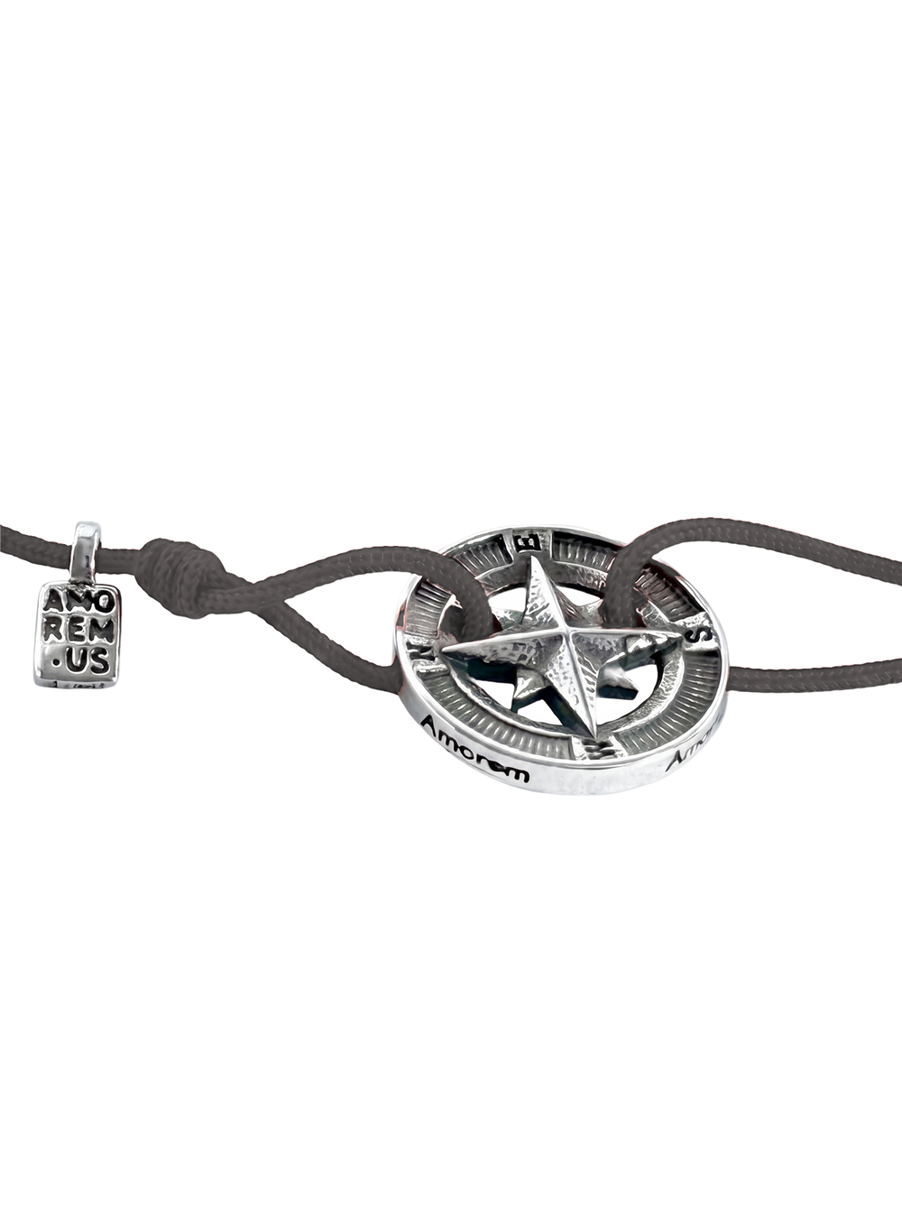 Compass Bracelet — Charcoal thread