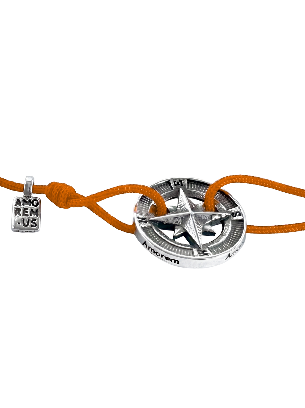 Compass Bracelet — Orange thread