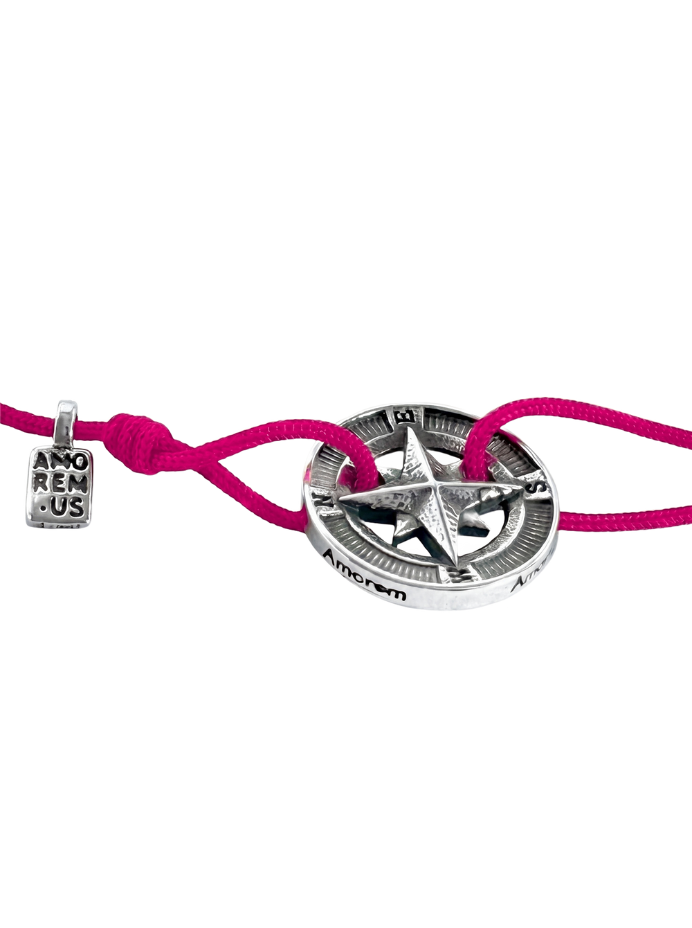 Compass Bracelet — Pink thread