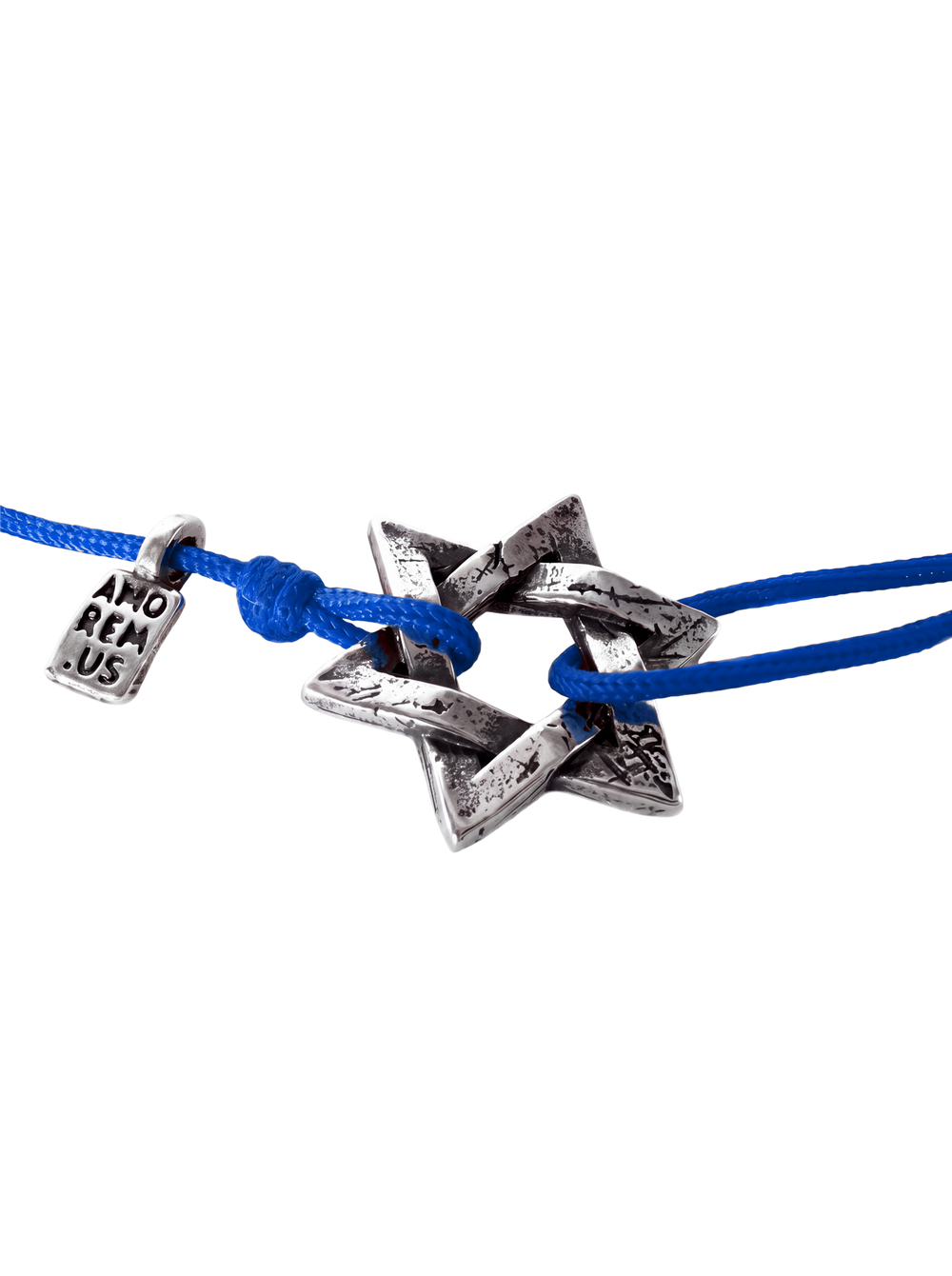 Star of David Bracelet — Blue thread