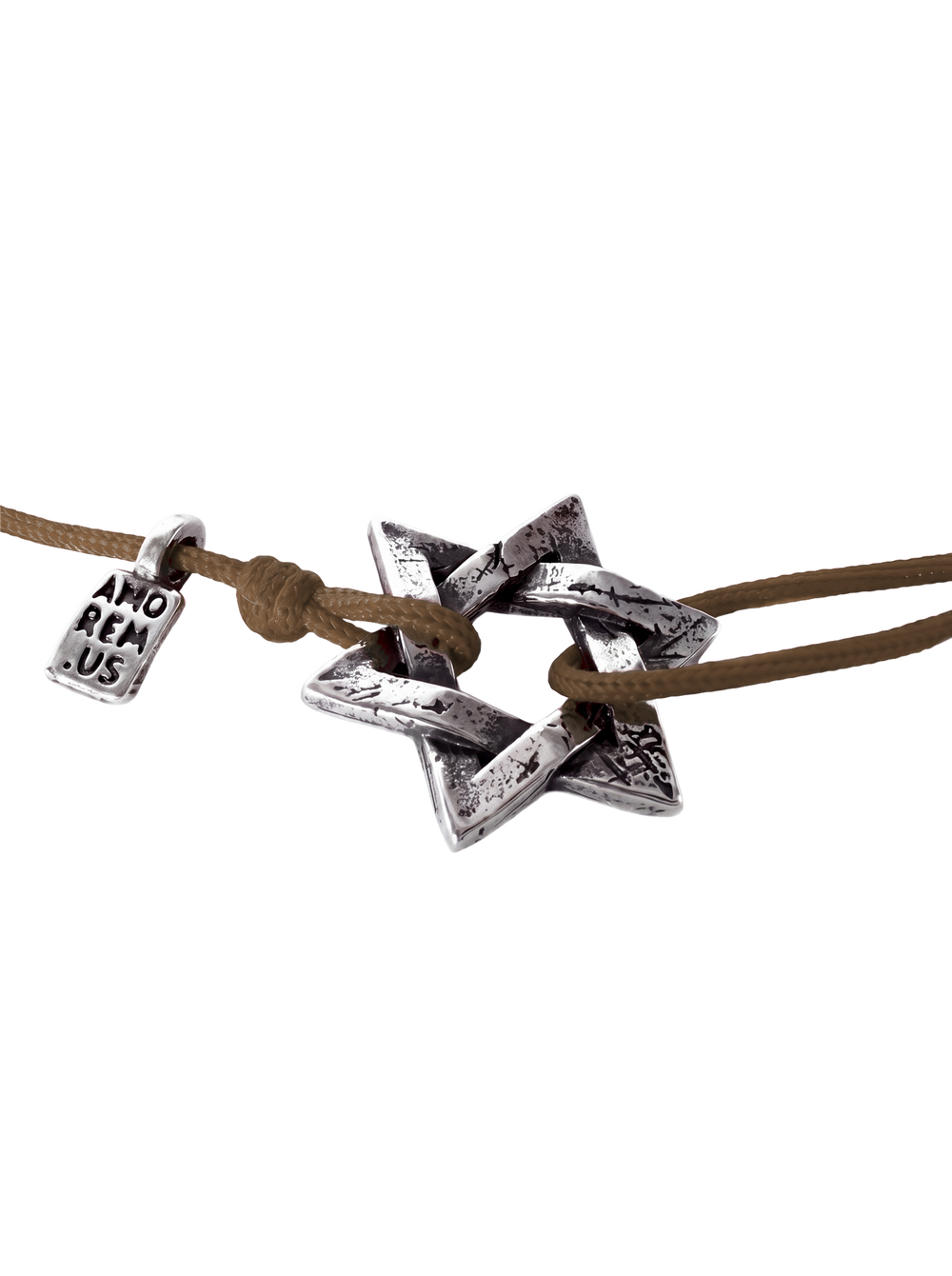 Star of David Bracelet — Brown thread