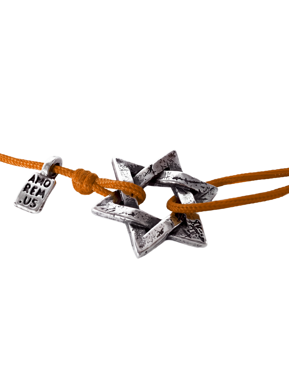 Star of David Bracelet — Orange thread