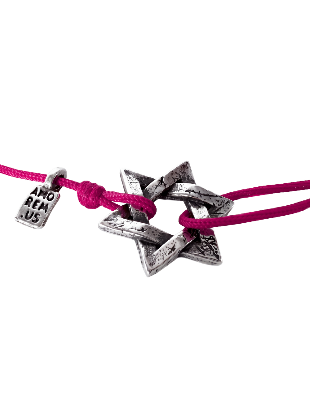 Star of David Bracelet — Pink thread