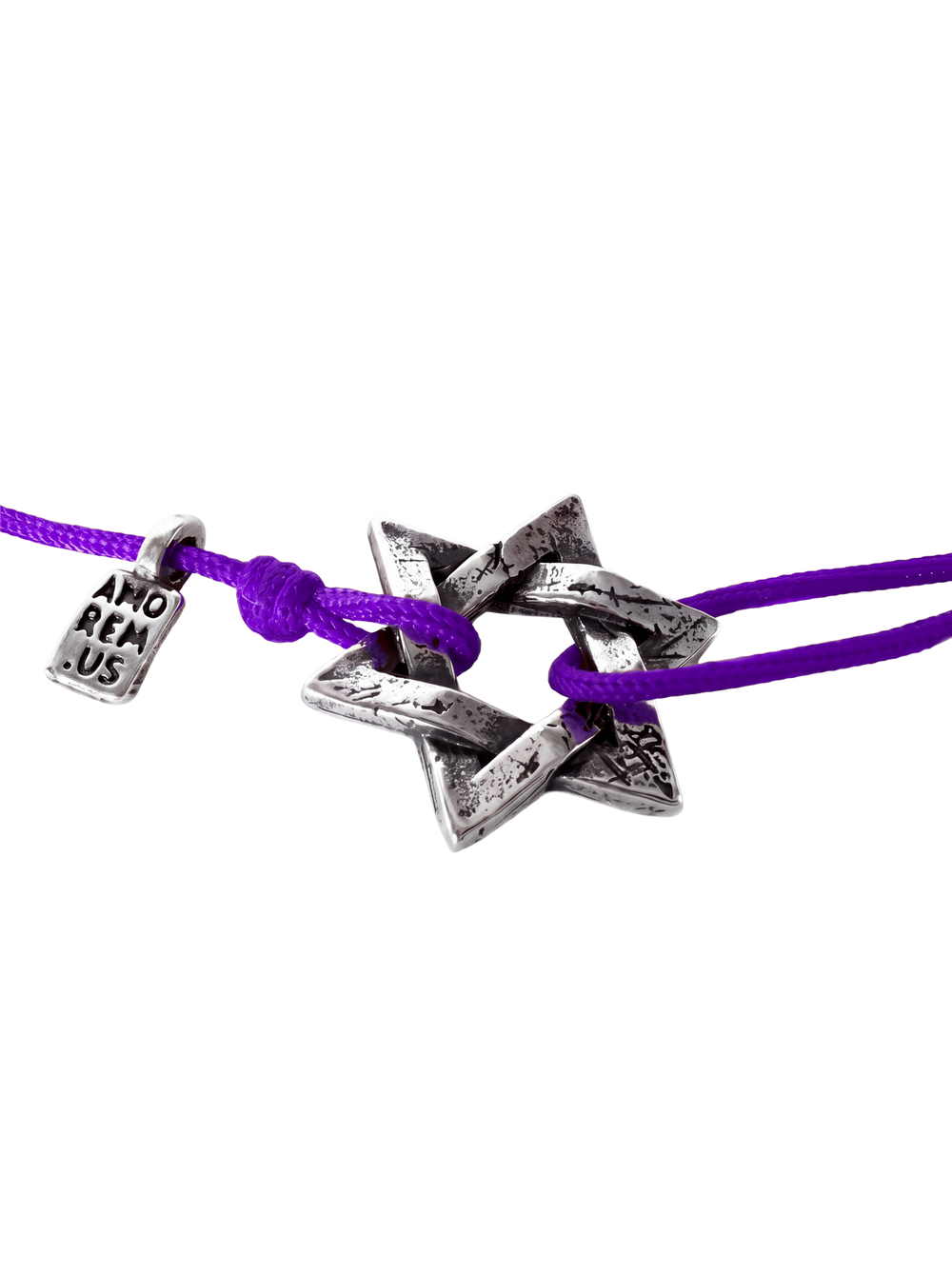 Star of David Bracelet — Purple thread