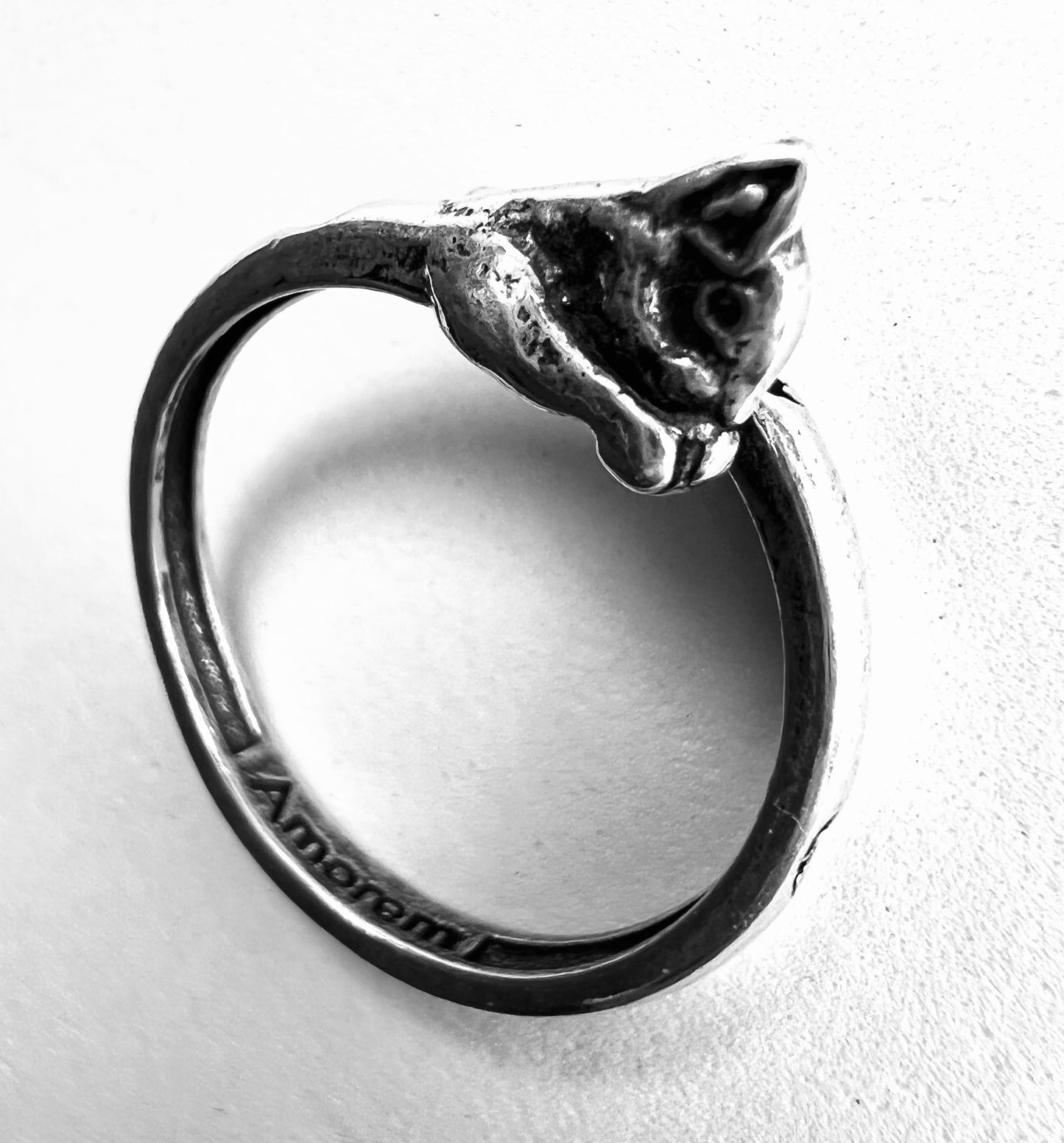 Squirrel Totem ring, sterling silver