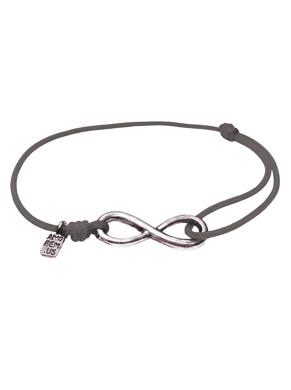 Infinity Bracelet — Charcoal thread