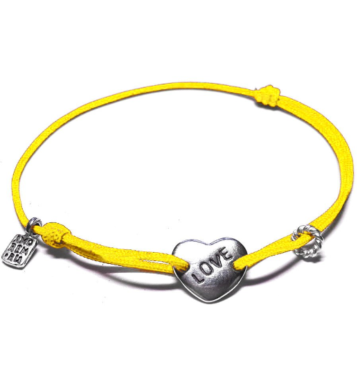 Love Bracelet — Yellow thread, sterling silver 925