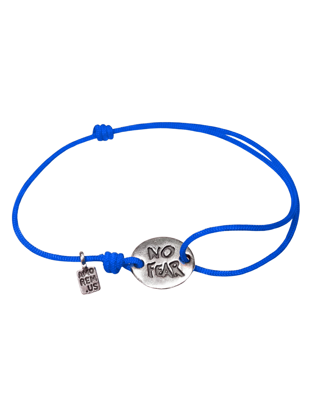 No Fear Wings Bracelet — Blue thread