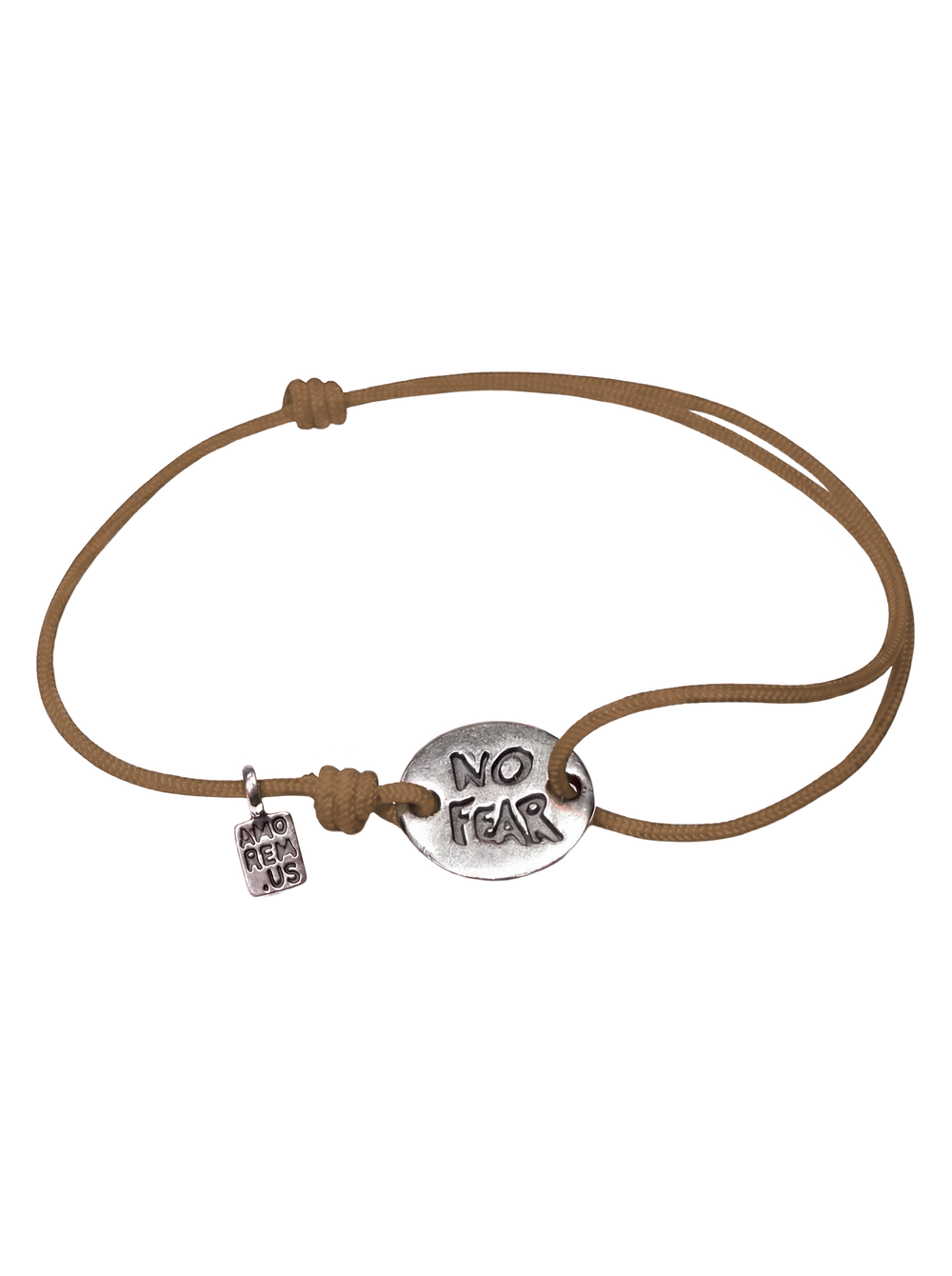 No Fear Wings Bracelet — Brown thread