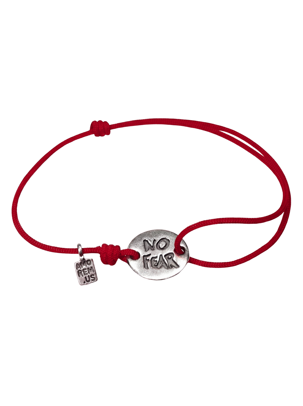 No Fear Wings Bracelet — Burgundy thread