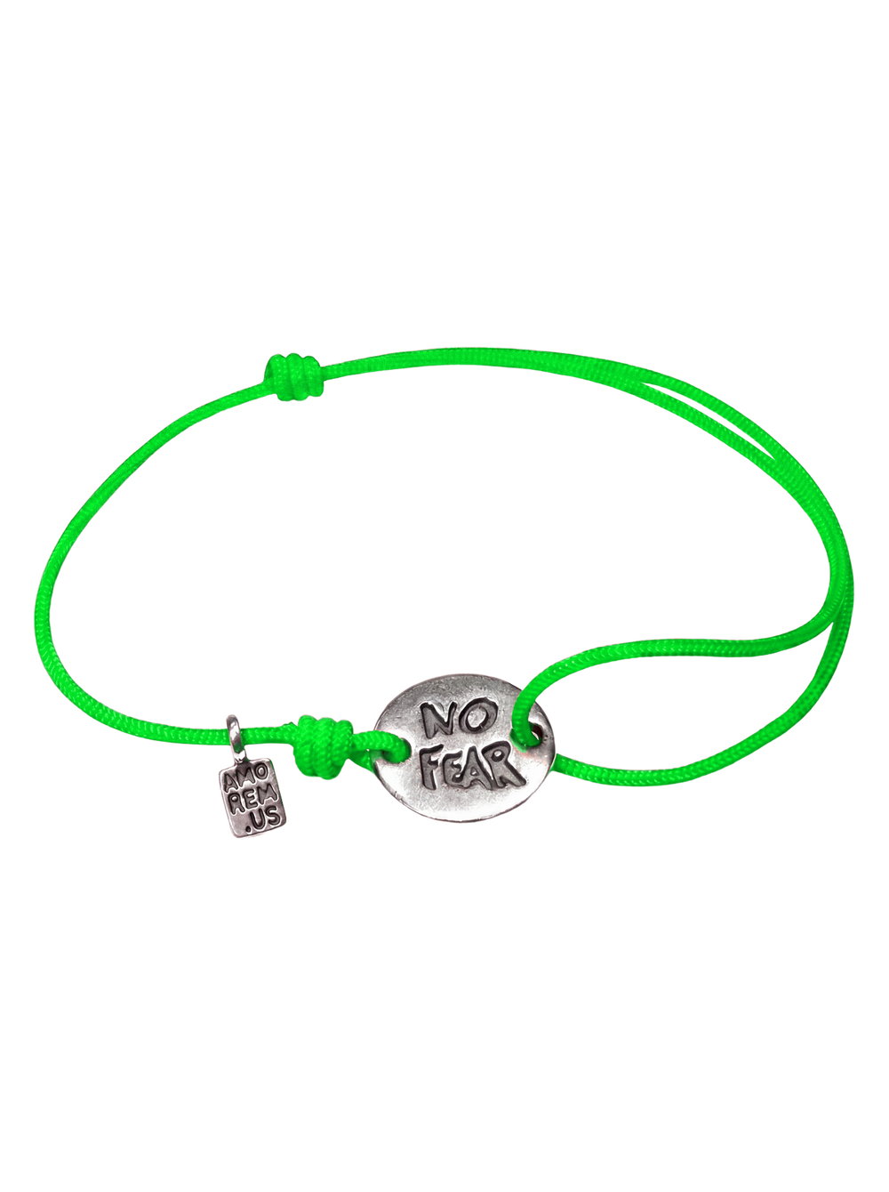 No Fear Wings Bracelet — Green thread