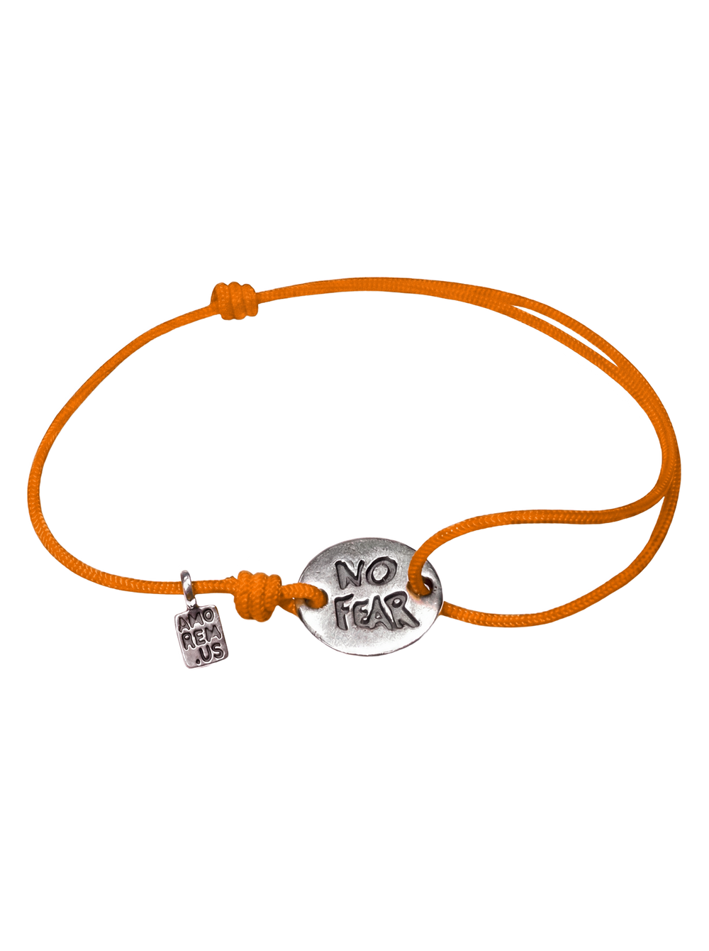 No Fear Wings Bracelet — Orange thread