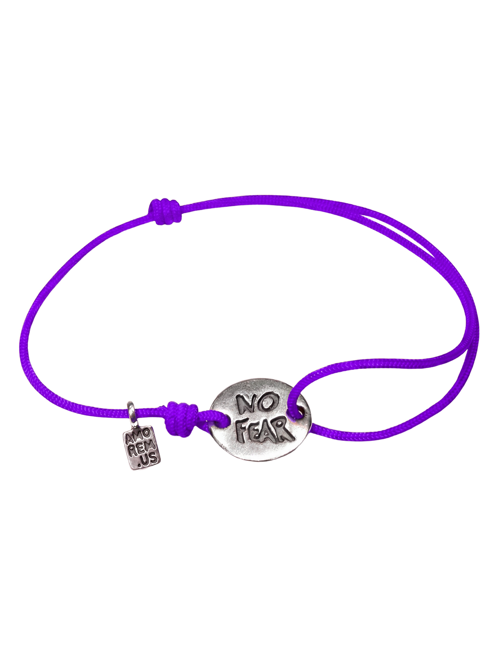 No Fear Wings Bracelet — Purple thread