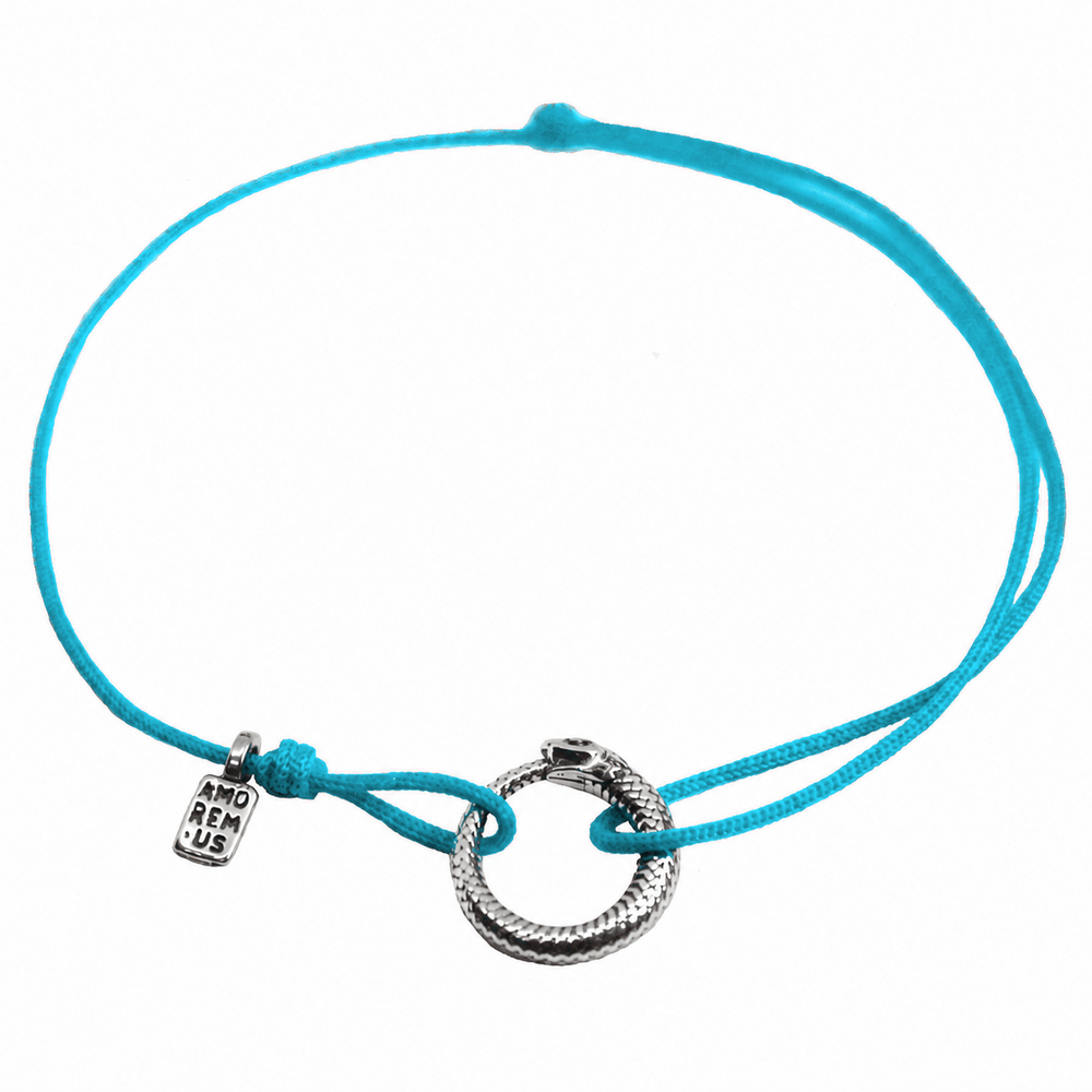 Ouroboros Bracelet — Sky thread, sterling silver 925