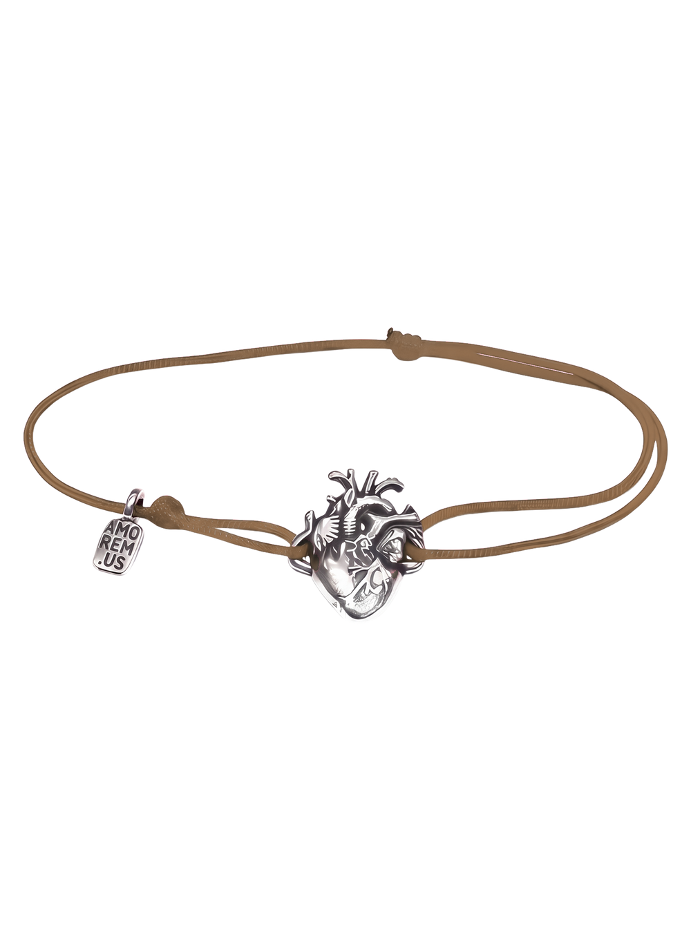 Anatomical Heart Bracelet — Brown thread