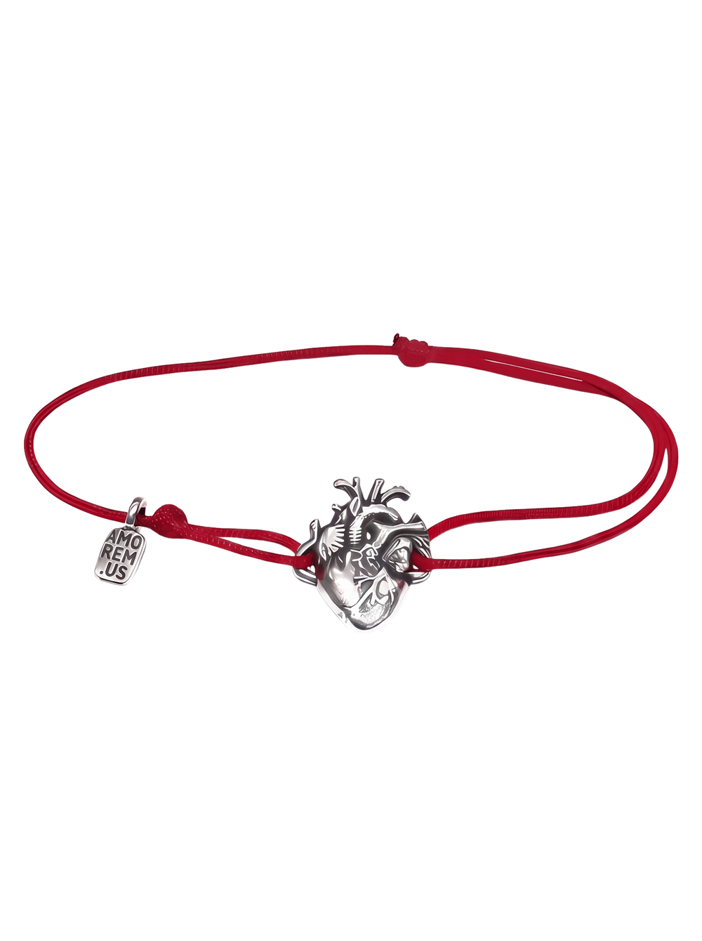Anatomical Heart Bracelet — Burgundy thread