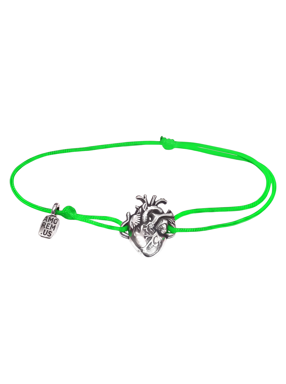 Anatomical Heart Bracelet — Green thread