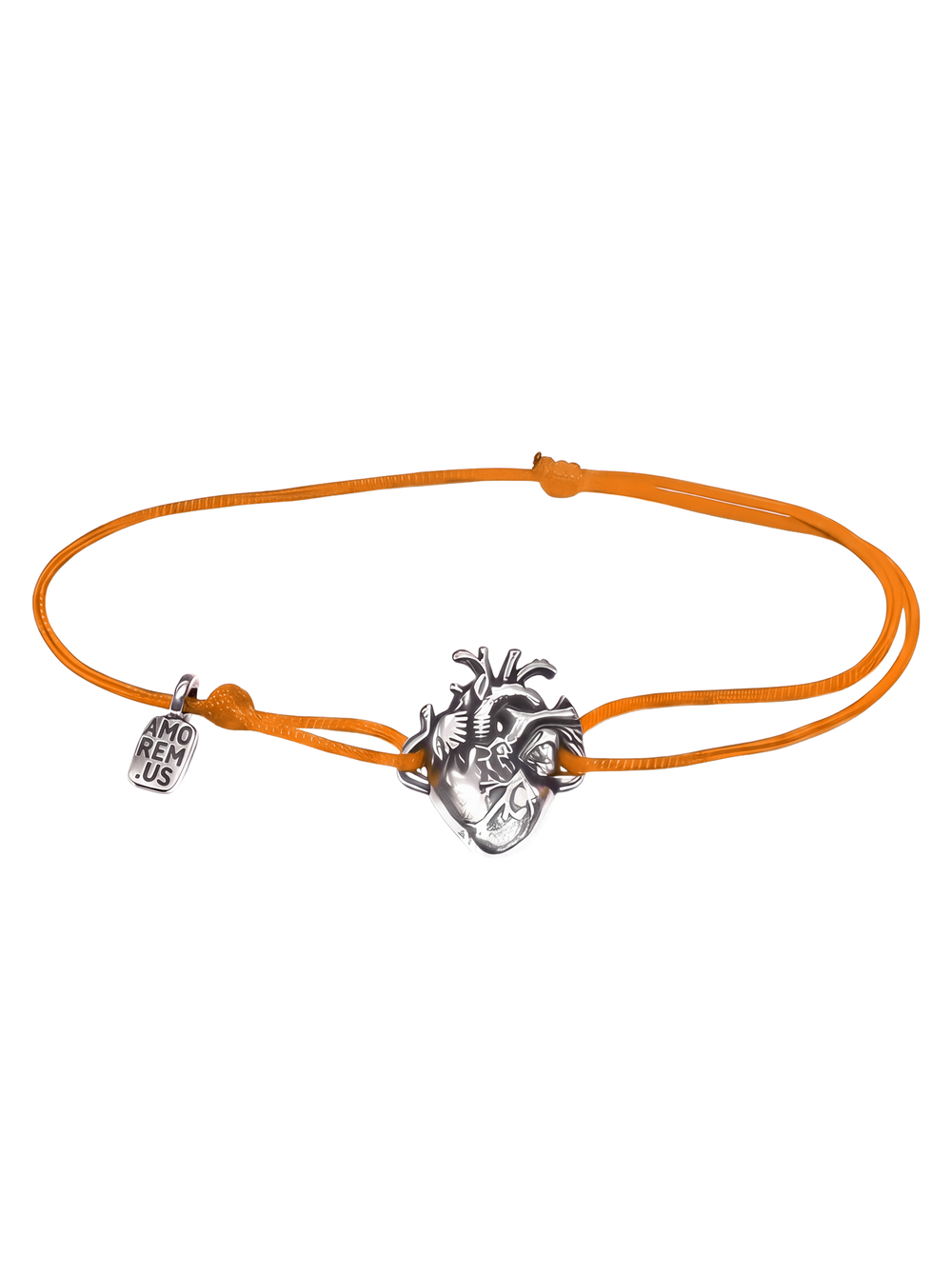 Anatomical Heart Bracelet — Orange thread