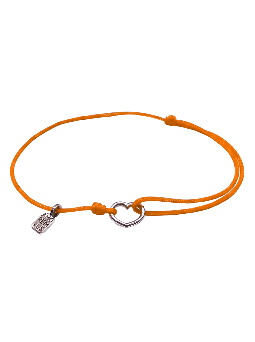 Heart Bracelet — Orange thread