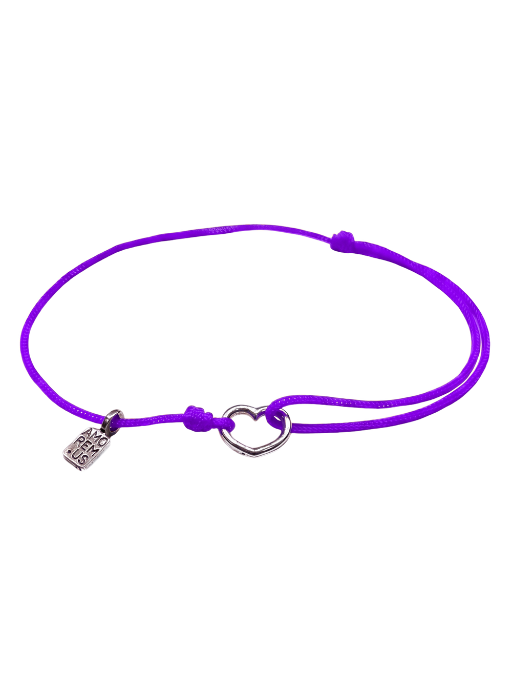 Heart Bracelet — Purple thread