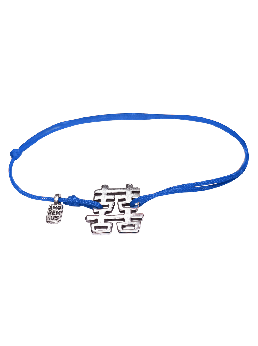 Double Happiness Bracelet — Blue thread