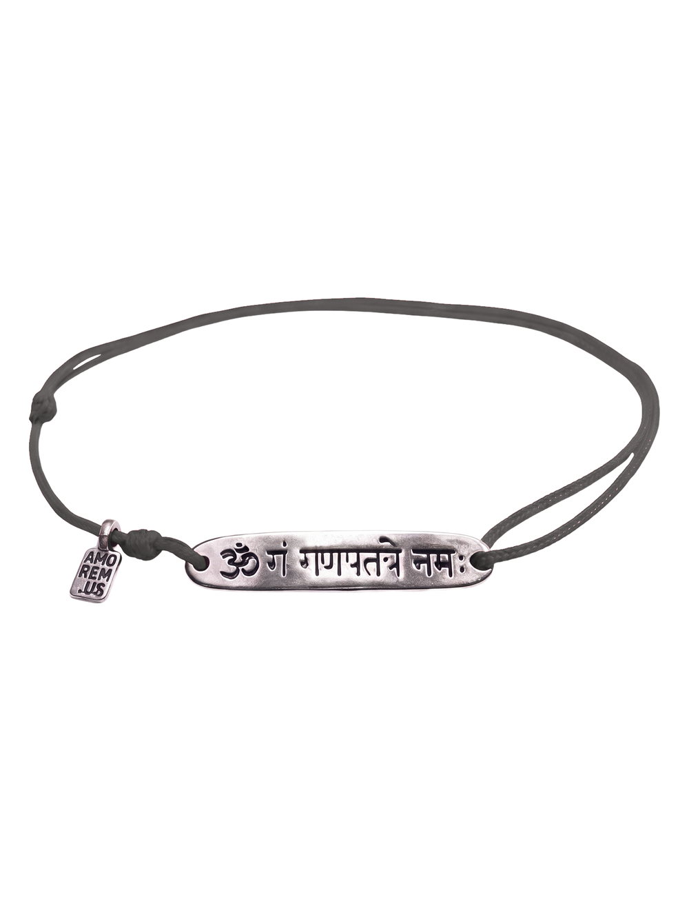 Ganesha Bracelet — Charcoal thread