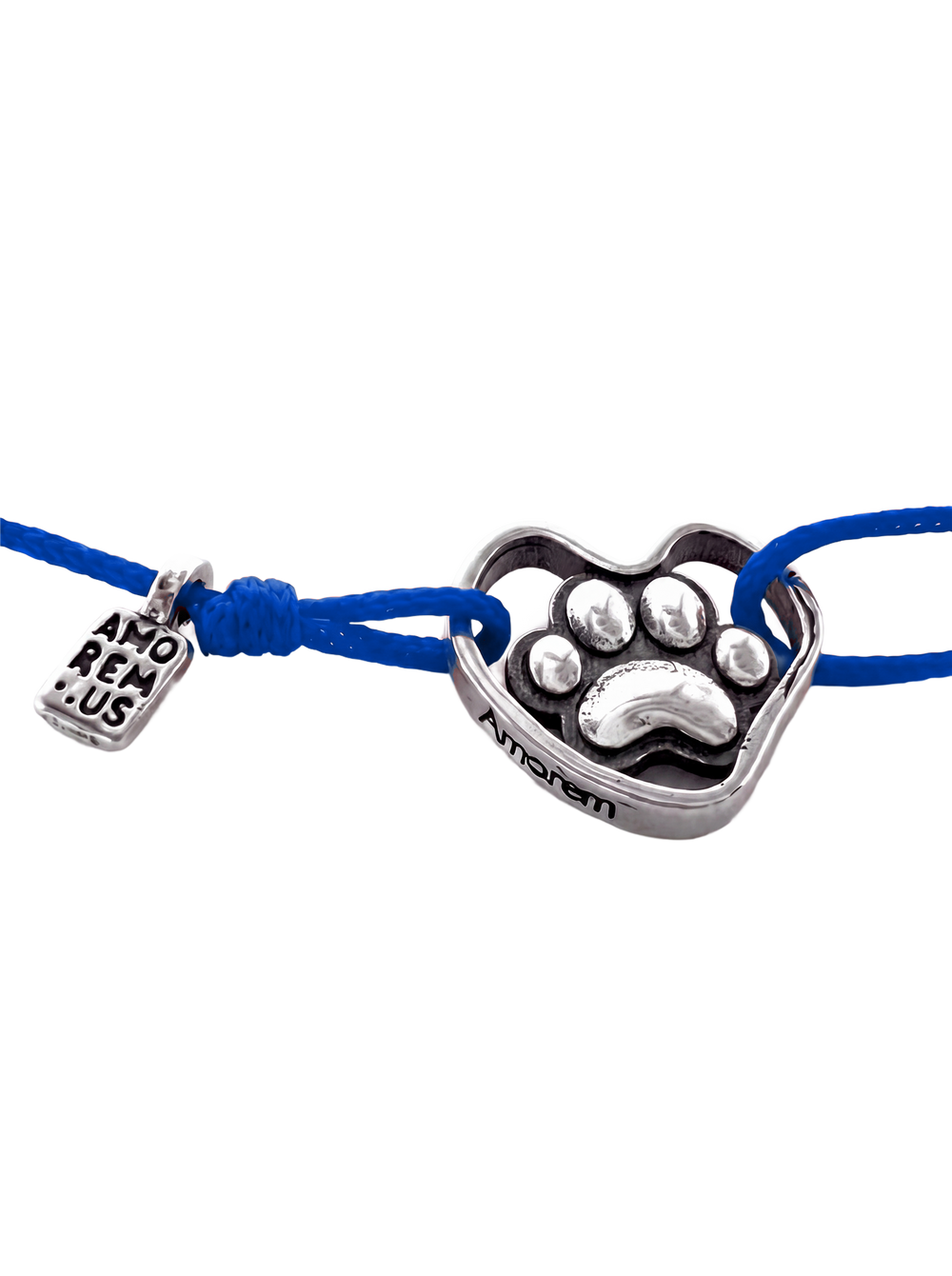 Paw Print Bracelet — Blue thread
