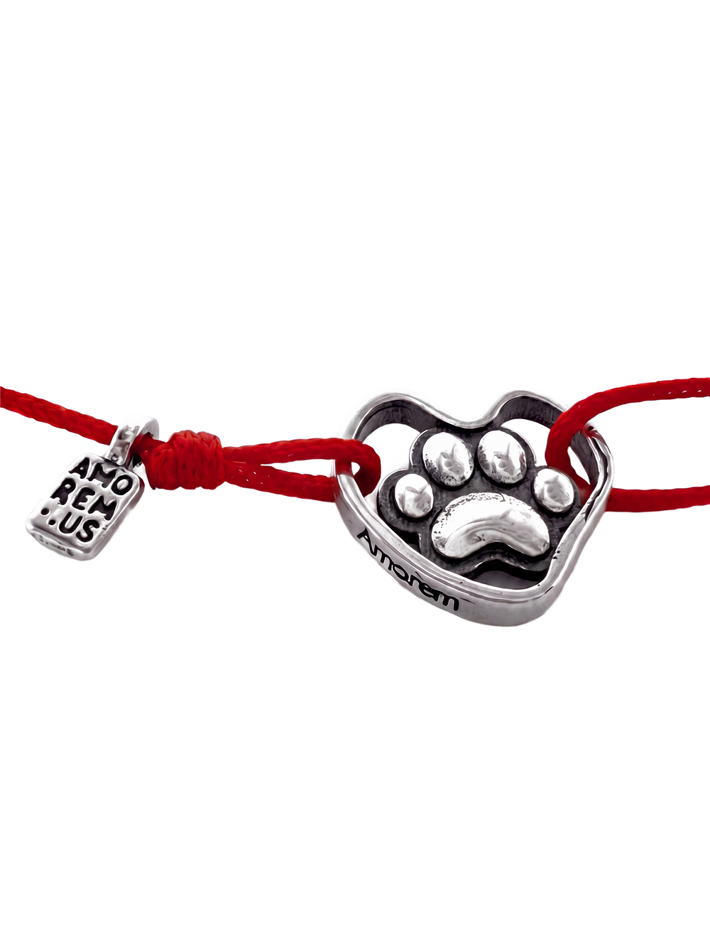 Paw Print Bracelet — Red thread