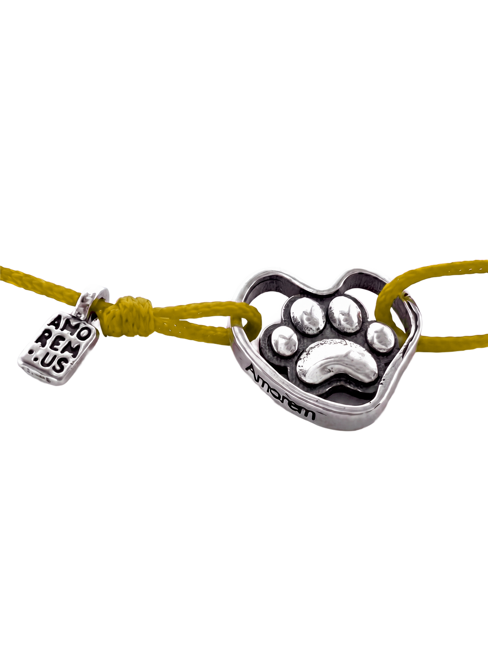Paw Print Bracelet — Yellow thread