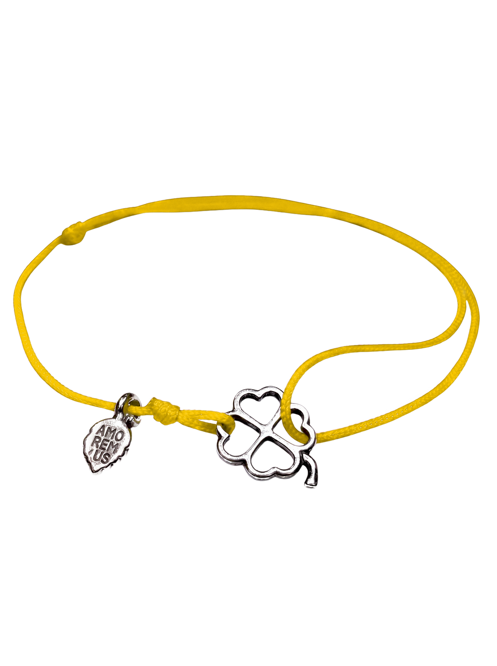 Four-Leaf Clover Bracelet — Yellow thread