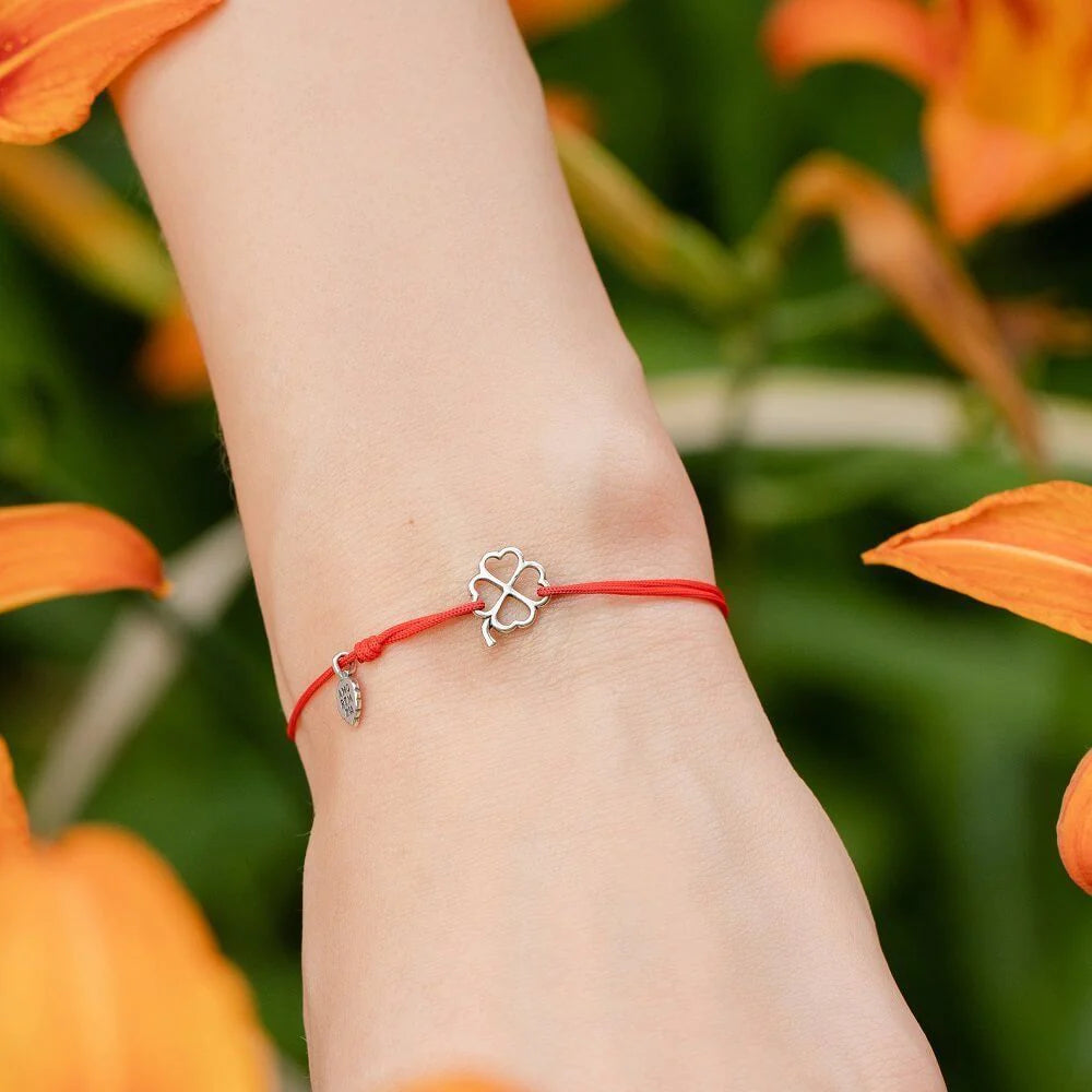 Four-Leaf Clover Bracelet — 925 sterling silver bracelet with meaning, gift-ready by Amorem