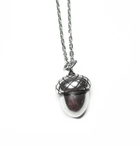 Acorn pendant, sterling silver (on a silver chain)