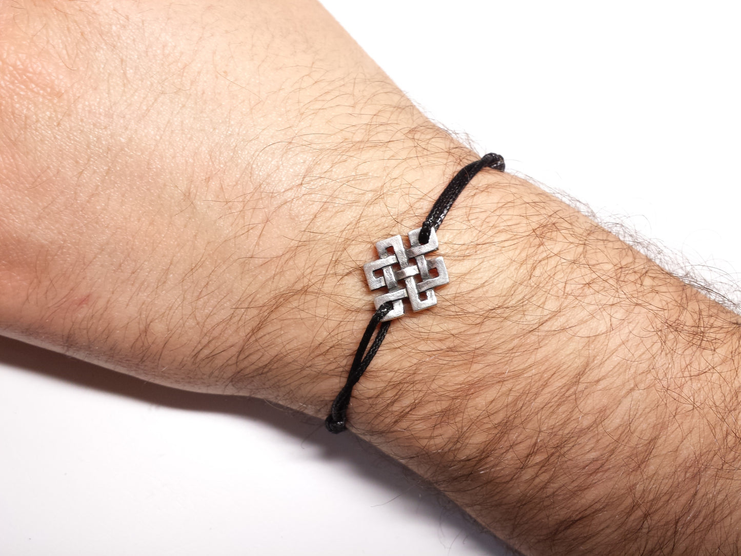 Endless Knot Bracelet, sterling silver