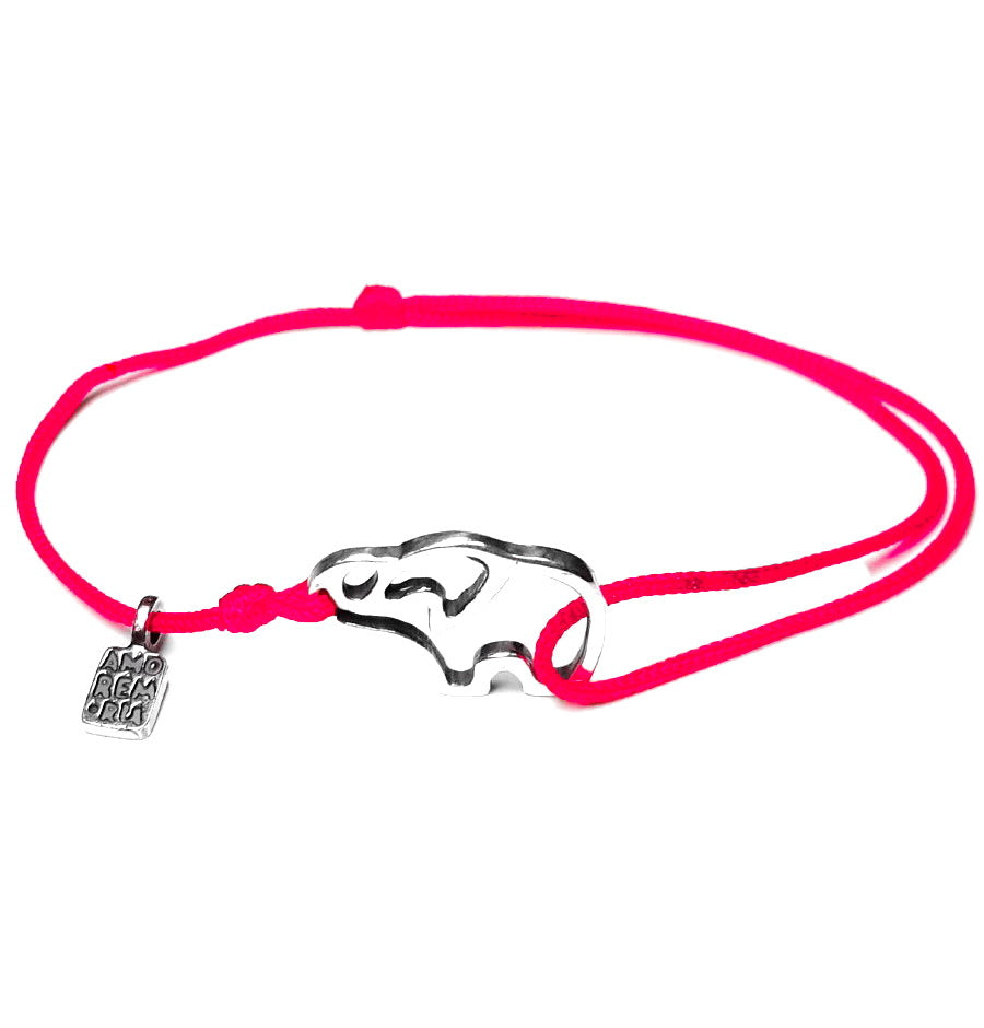 Elephant bracelet, sterling silver