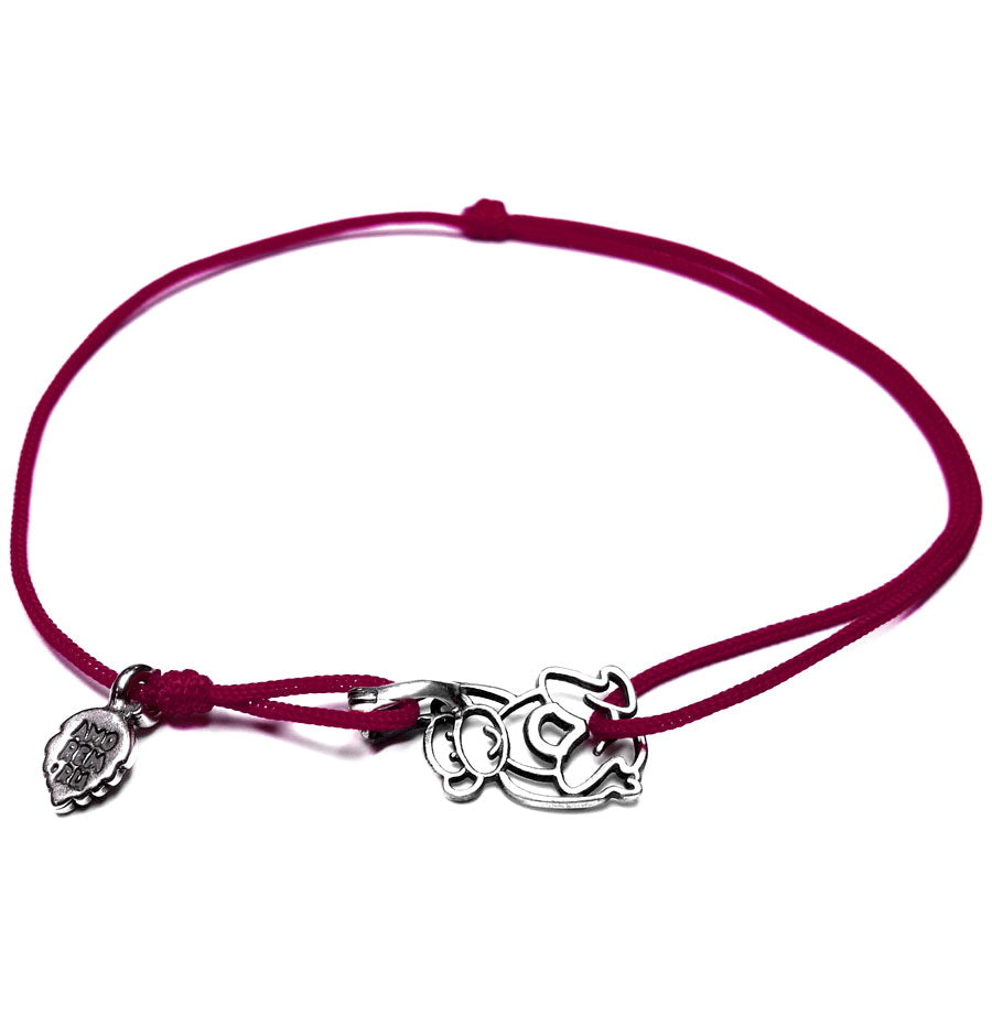 Monkey bracelet, sterling silver