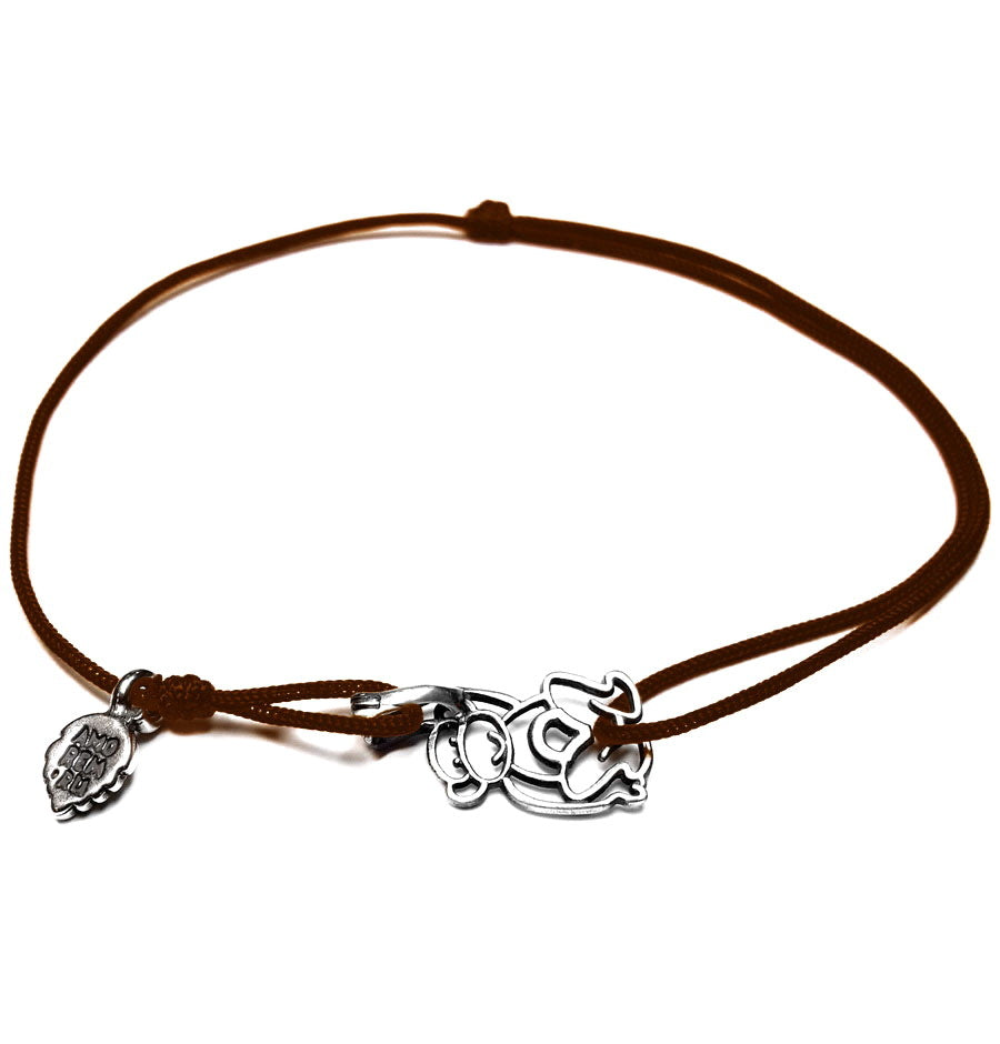 Monkey bracelet, sterling silver