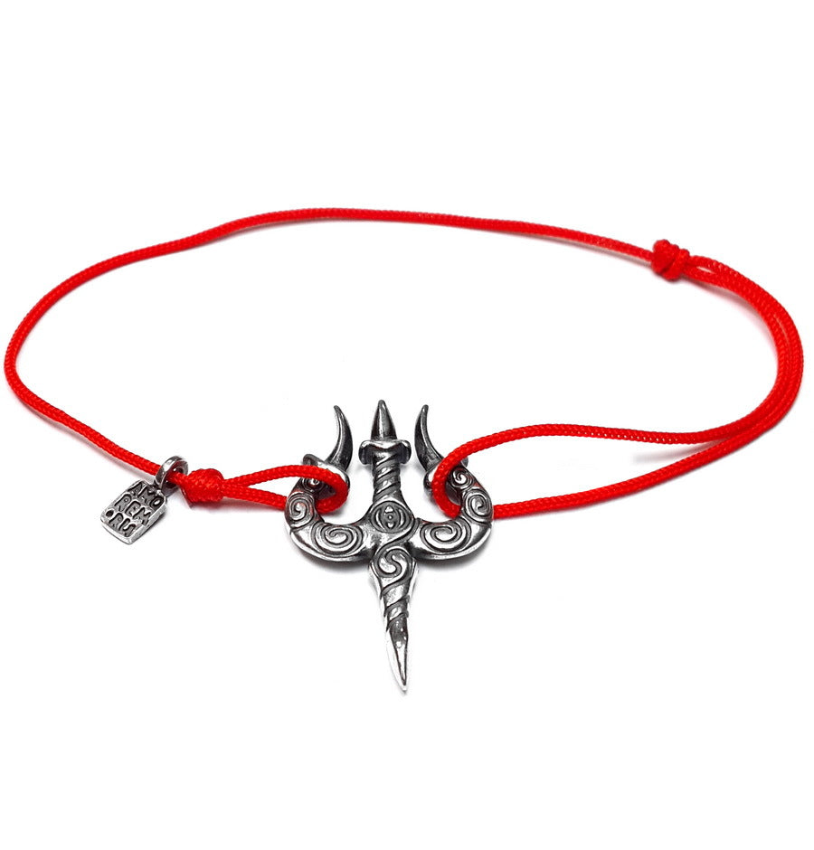 Trishul Bracelet, sterling silver